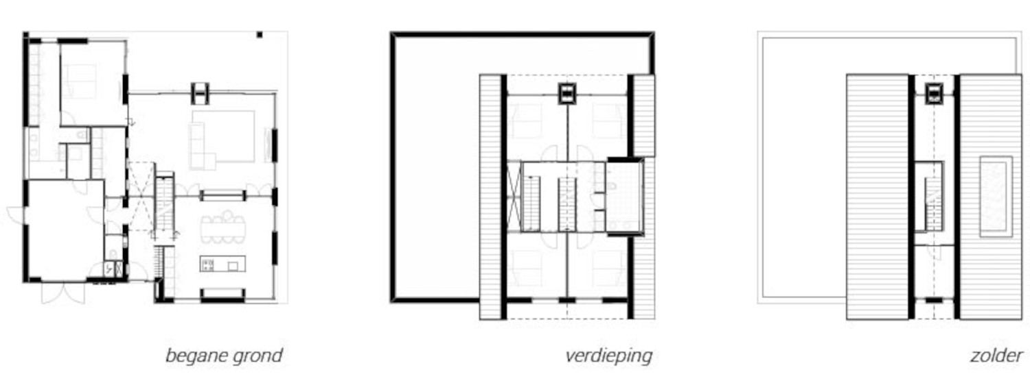 JOUS nieuwbouw woonhuis Broek plattegronden